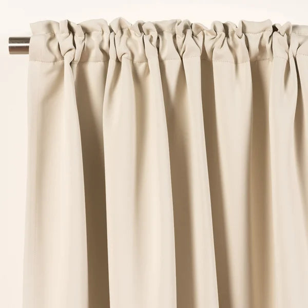 Bantam Solid Blackout Thermal Rod Pocket Curtain Panels 52"x108" (Set of 2)