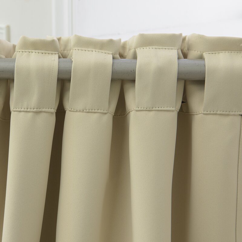 52" W x 84" L Bantam Solid Blackout Thermal Rod Pocket Curtain Panels (Set of 2)