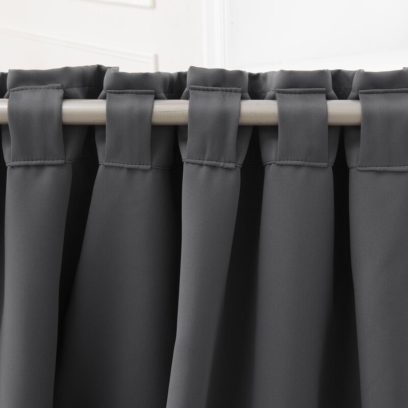 52" W x 84" L Bantam Solid Blackout Thermal Rod Pocket Curtain Panels (Set of 2)