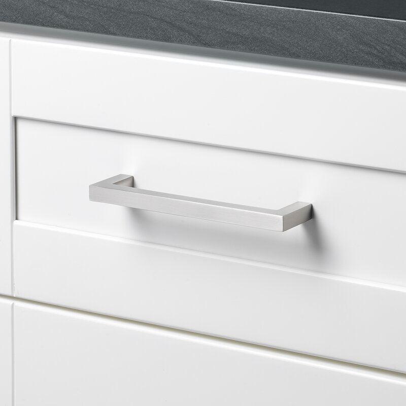 SET OF 12 Satin Nickel Bar Pulls Center to Center