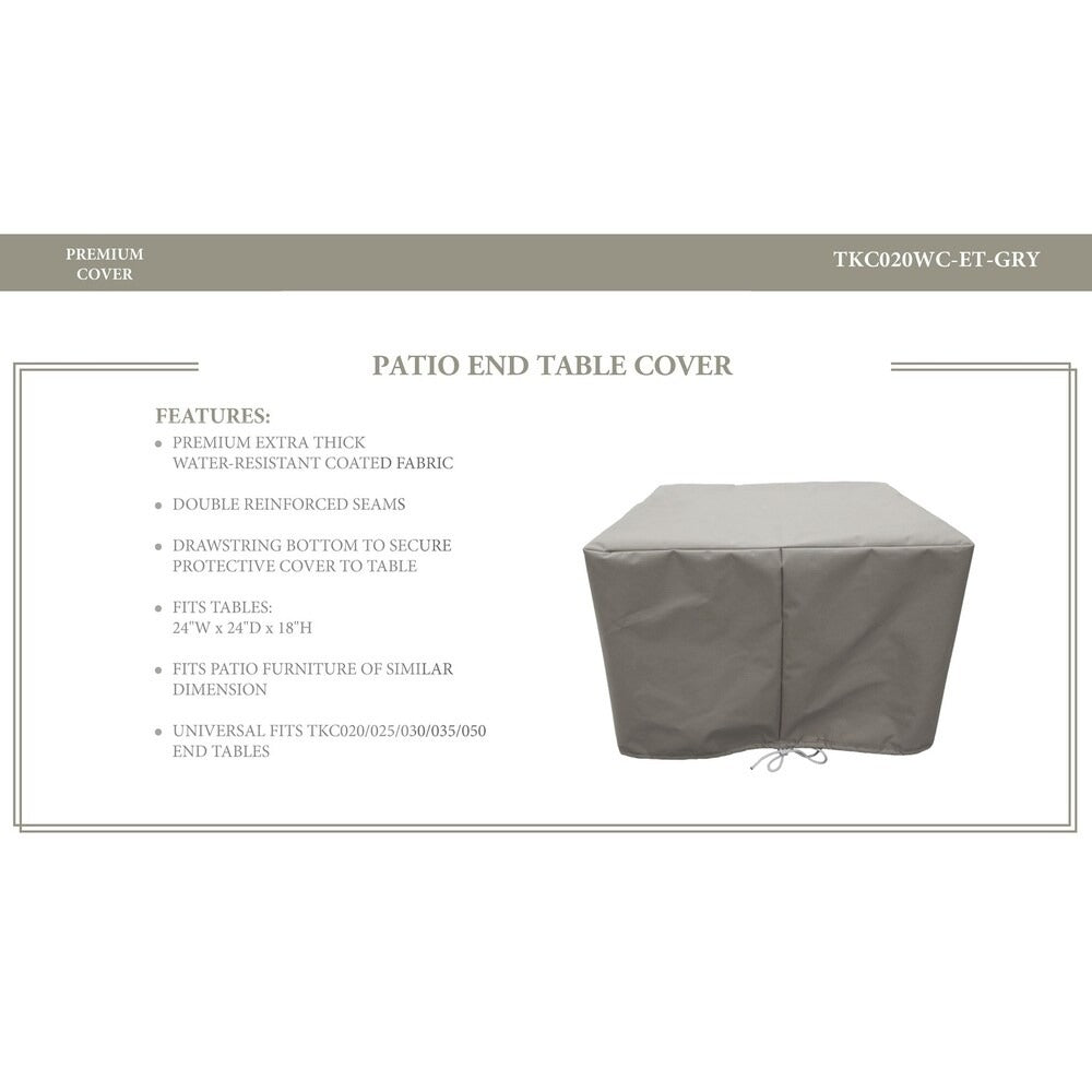 Barbados/Florence/Miami/Fairmont/Cape Cod/Venice/Manhattan/Laguna End Table Protective Cover - Grey K8577