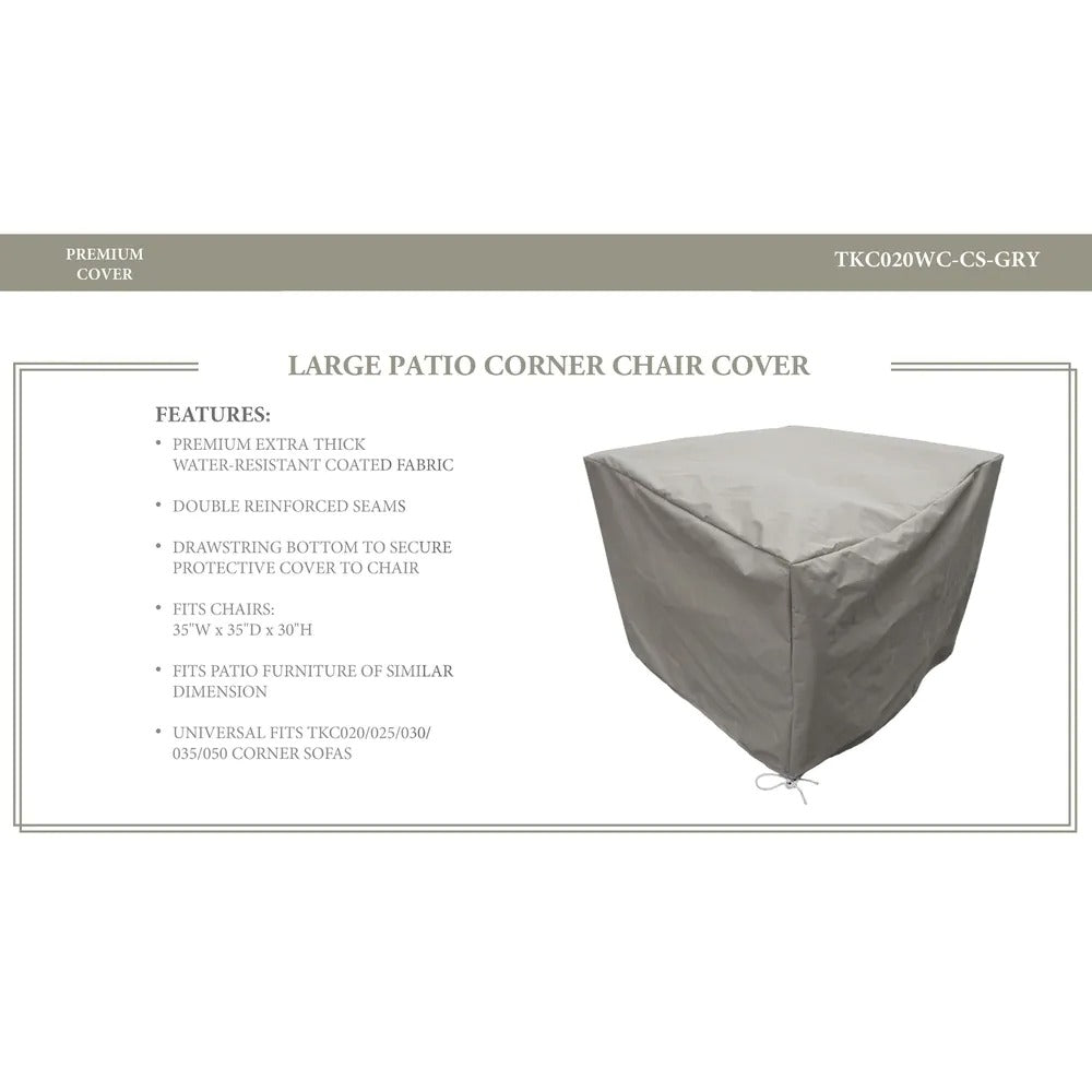 Barbados/Florence/Miami/Fairmont/Cape Cod/Venice/Manhattan/Laguna Corner Protective Cover - Grey (Set of 2) K8580