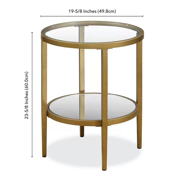 Barbara 23.63'' Tall Glass End Table