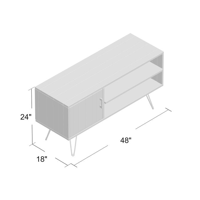 Barclee Solid Wood TV Stand for TVs up to 55" K8049