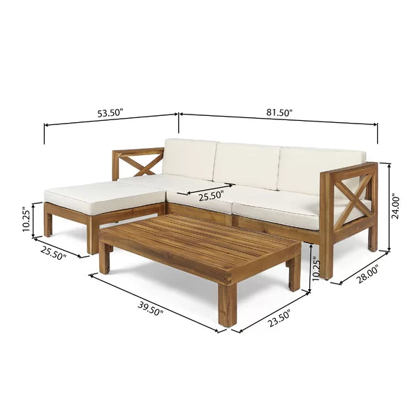 Barcomb 4 - Person Seating Group with Cushions