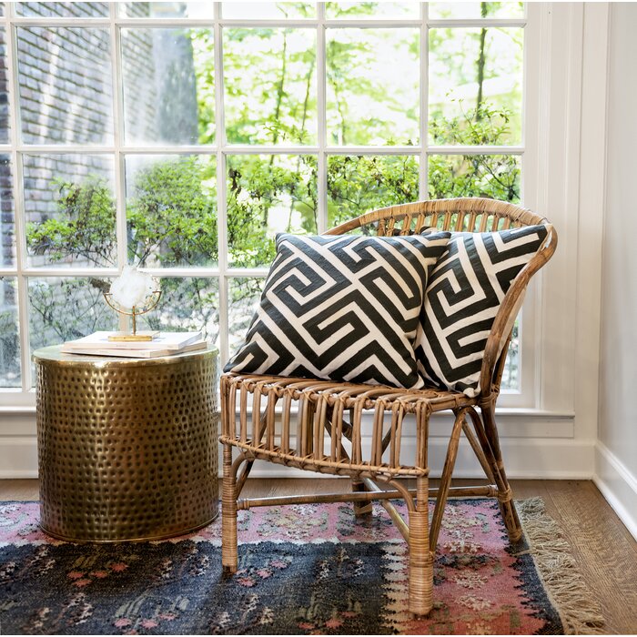 Barkley 16'' Tall Iron Drum End Table