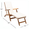 Barksdale 56.3'' Long Acacia Steamer with Cushions