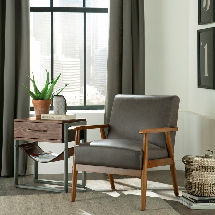 Barlow 21" Armchair, Steel Gray #HA721