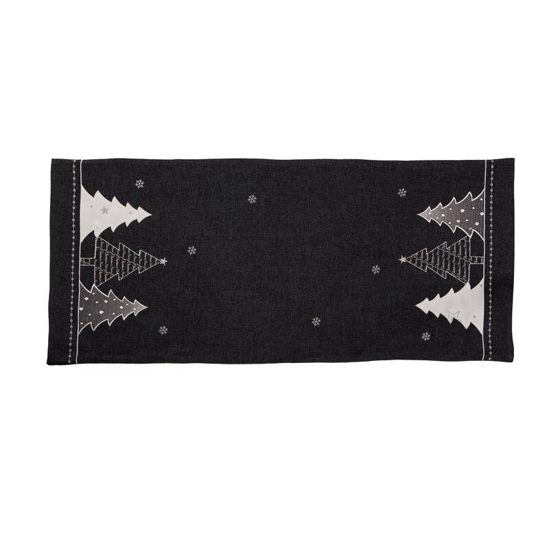 Barnabas Lovely Christmas Tree Embroidered Table Runner, 36" L x 16" W