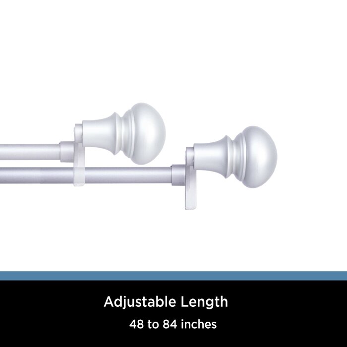 Barnet Twist and Fit No Tools Decorative Window Single Curtain Rod Set - 48" - 84" (#K5609)