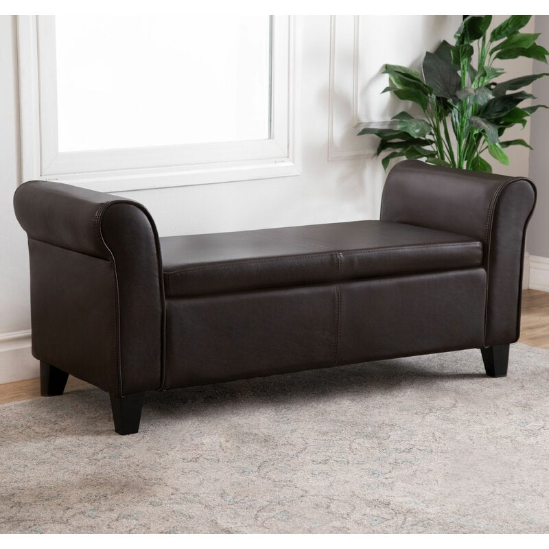 Barney Faux Leather Flip Top Storage Bench CYB440