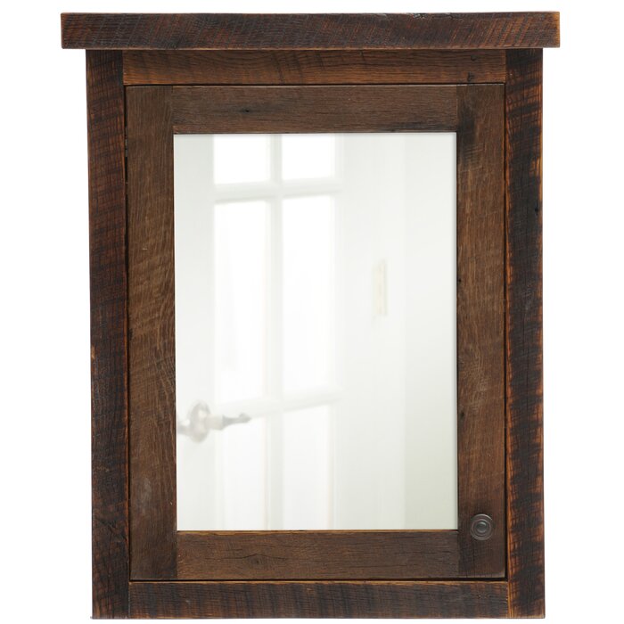 Barnwood 32" x 32" Surface Mounted Medicine Cabinet - Right Orientation (#K5649)