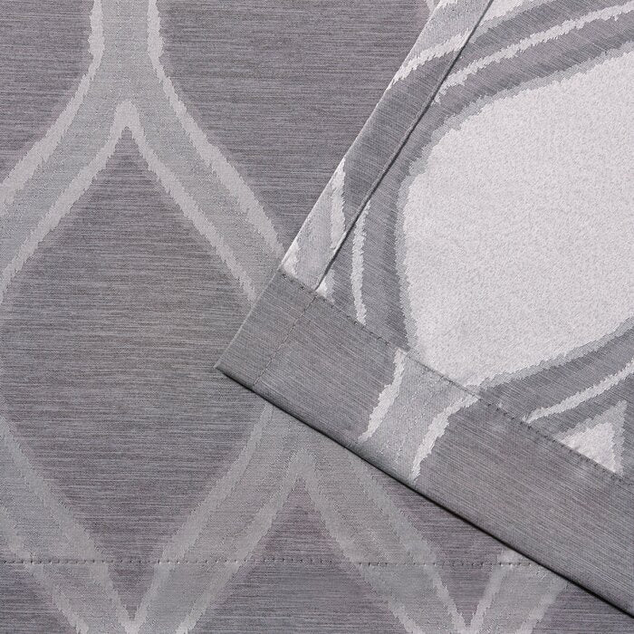 Baronne Polyester Semi-Sheer Curtain Pair 54" W x 96" L (Set of 2)