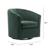 Barrentine 30.3'' Wide Velvet Swivel Barrel Chair