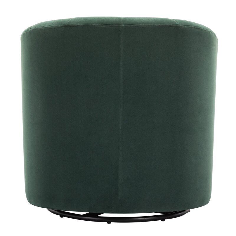 Barrentine 30.3'' Wide Velvet Swivel Barrel Chair