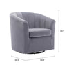 Barrentine 30.3'' Wide Velvet Swivel Barrel Chair
