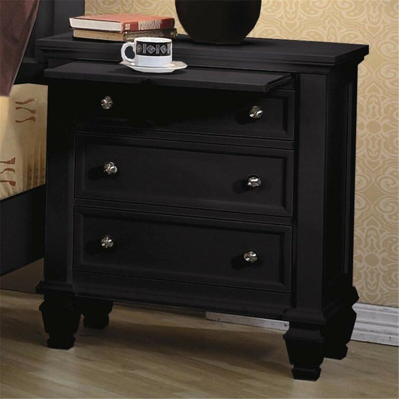 Black Barret 3 - Drawer Nightstand *As Is*