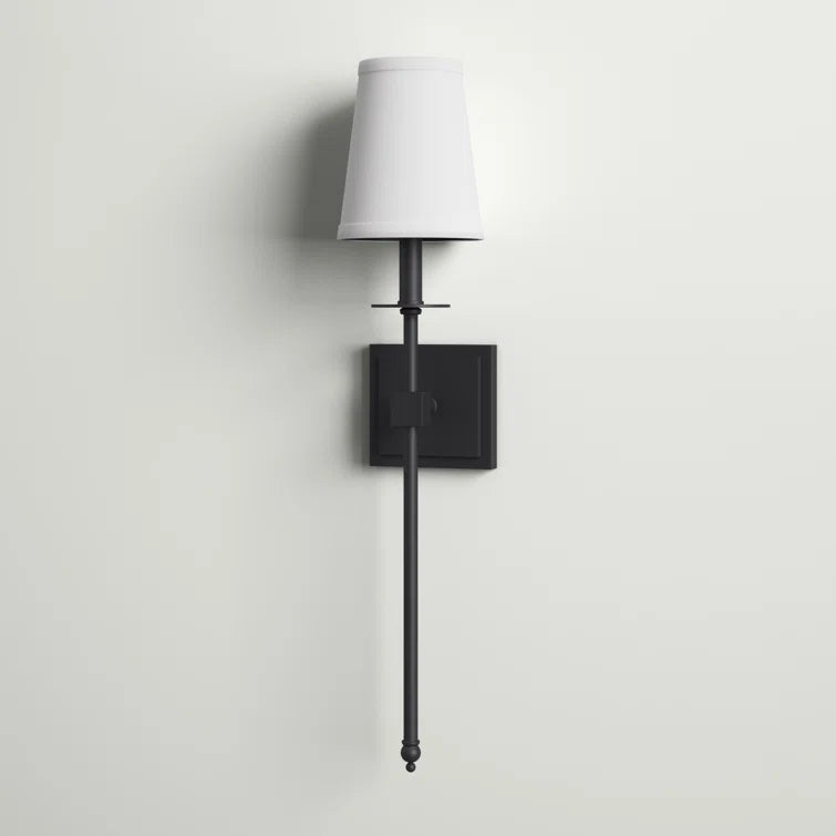 20" H x 5" W x 5" D Matte Black Barrett 1 - Light Dimmable Wallchiere (Set of 2)