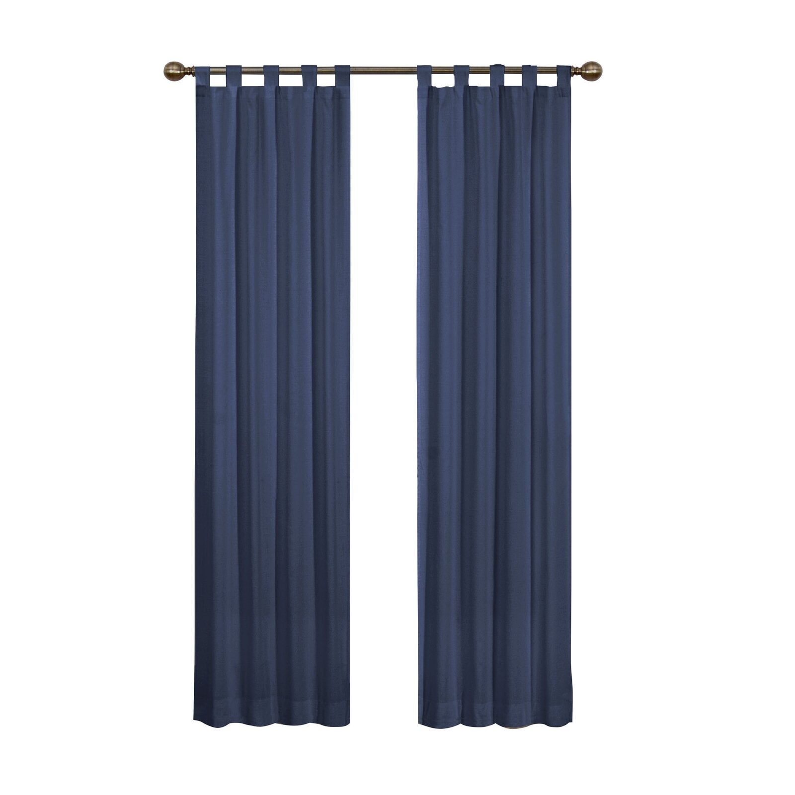 5 SETS Barretti Cotton Blend Solid Sheer Tab Top Curtain Panels  AS165