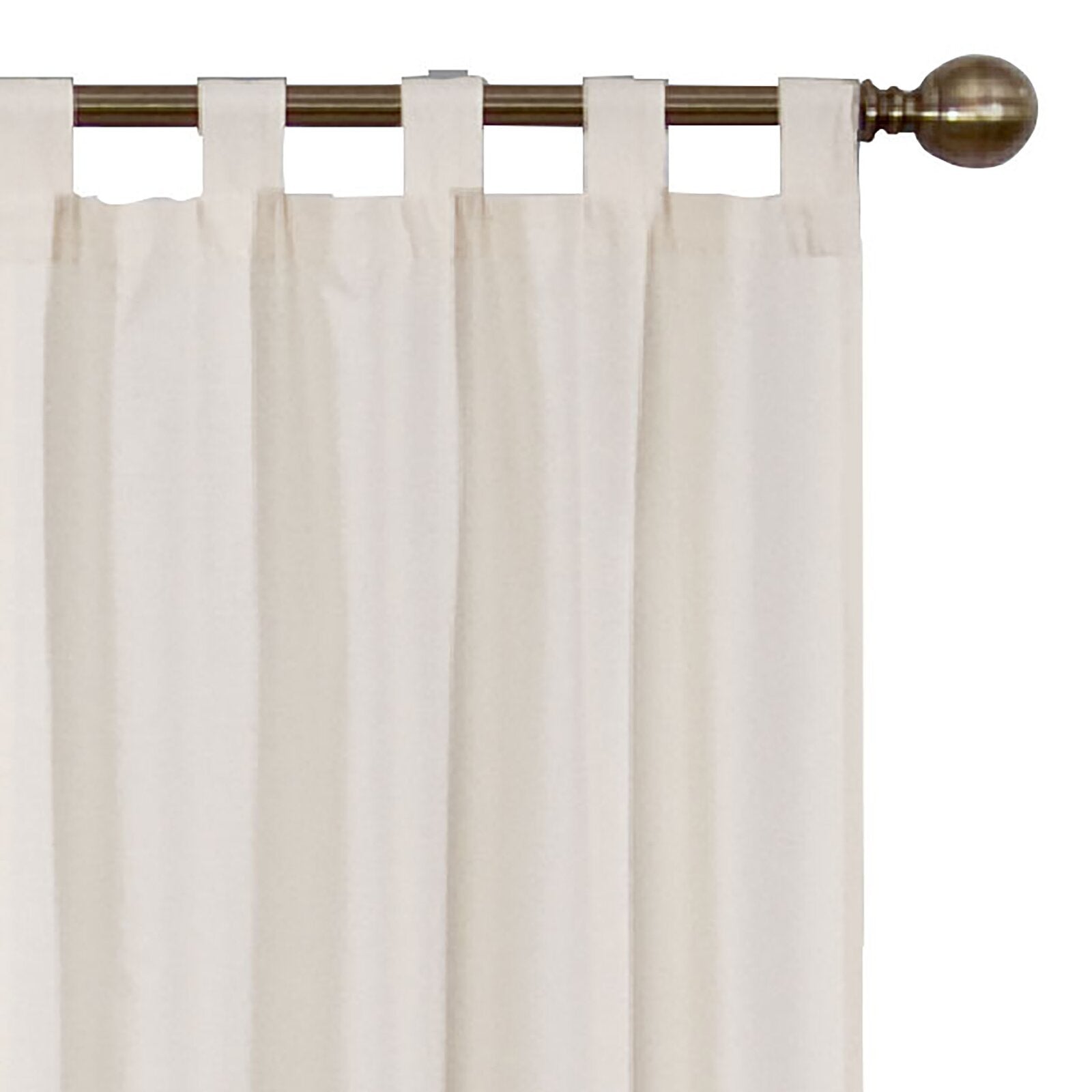 Barretti Cotton Blend Solid Sheer Tab Top Curtain Panels (Set of 6) RA171