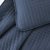 Twin/Twin XL Quilt + 1 Standard Sham Dark Blue Barron Microfiber Reversible Quilt Set