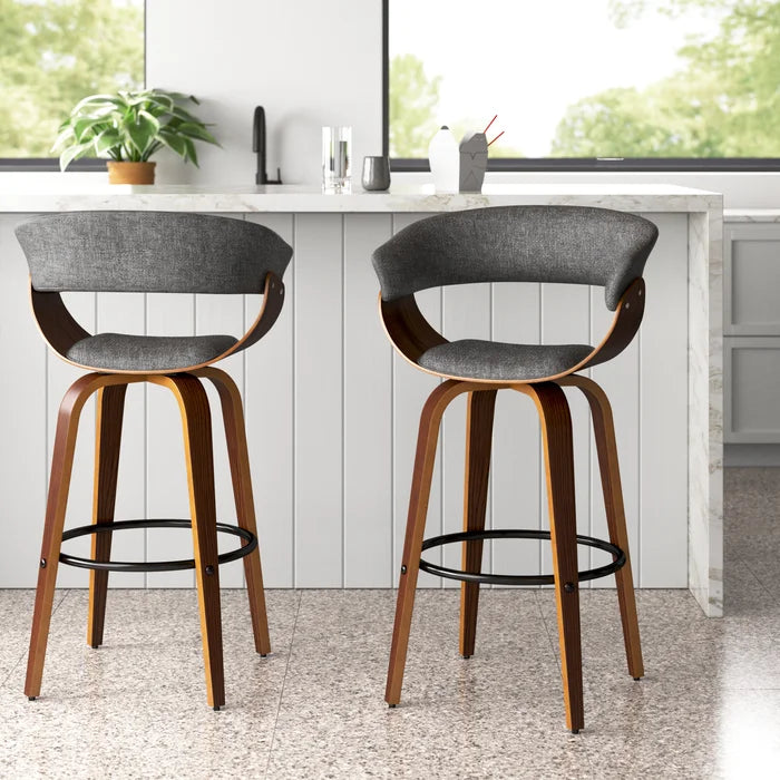Barry Swivel 29.73" Bar Stool (Set of 2)