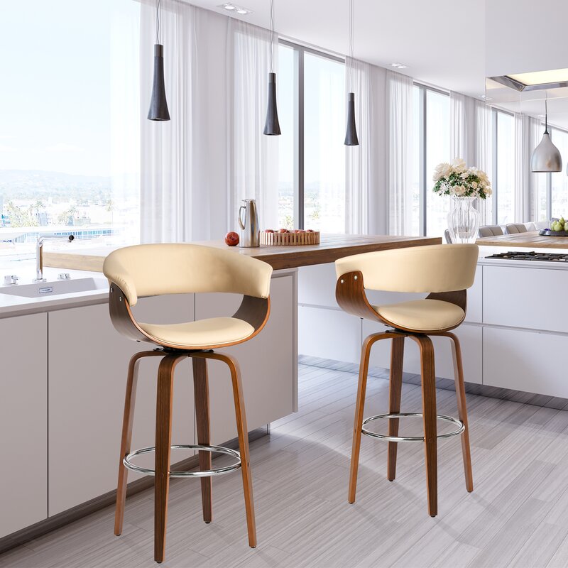 Barry Swivel 29.73" Bar Stool (Set of 2)