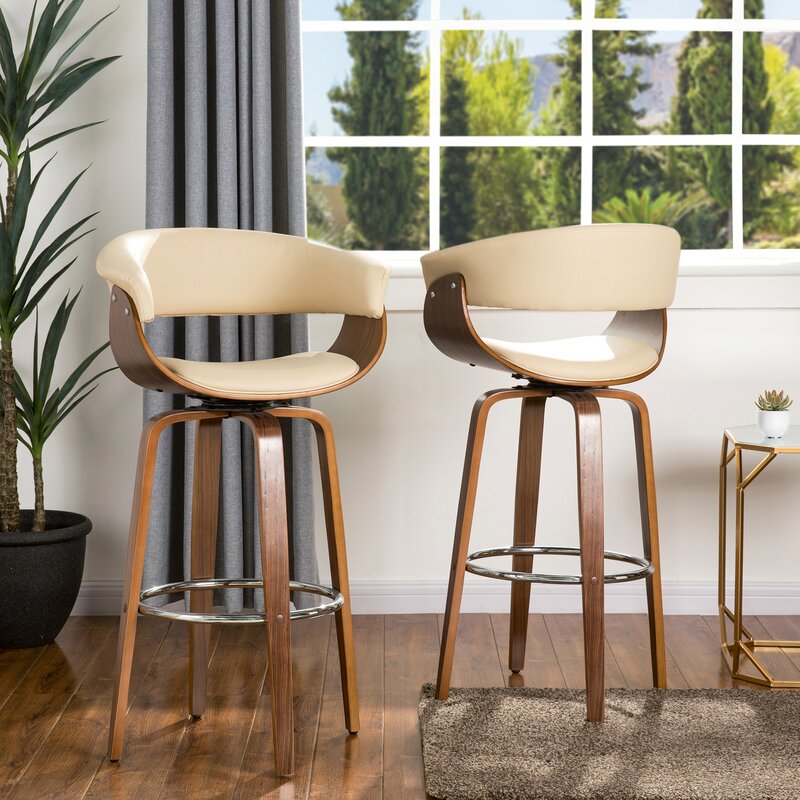 Barry Swivel 29.73" Bar Stool (Set of 2)