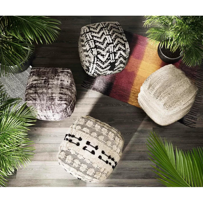 Barstow 18'' Wide Square Pouf Ottoman