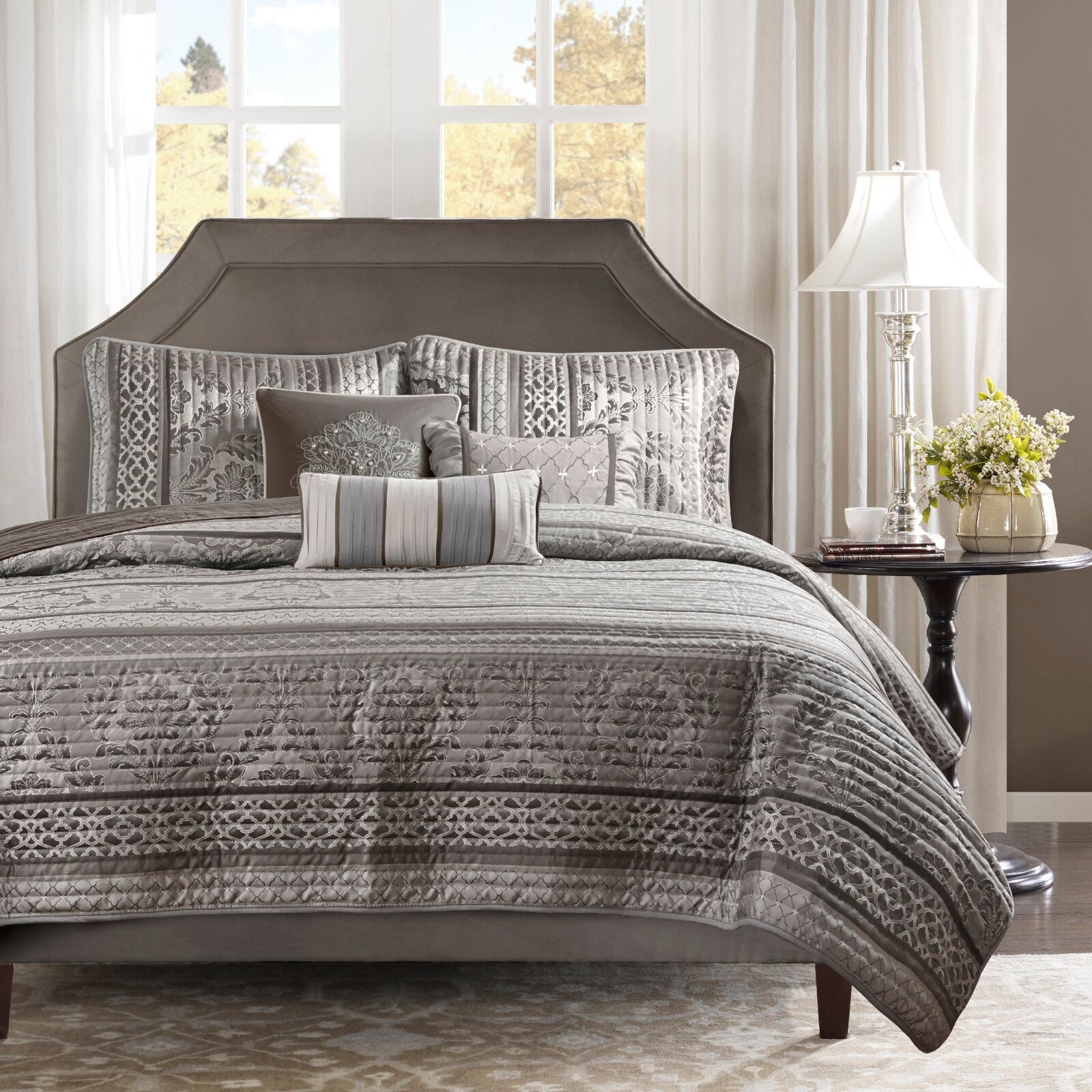 Bartle Floral 7 Piece Comforter Set SC306