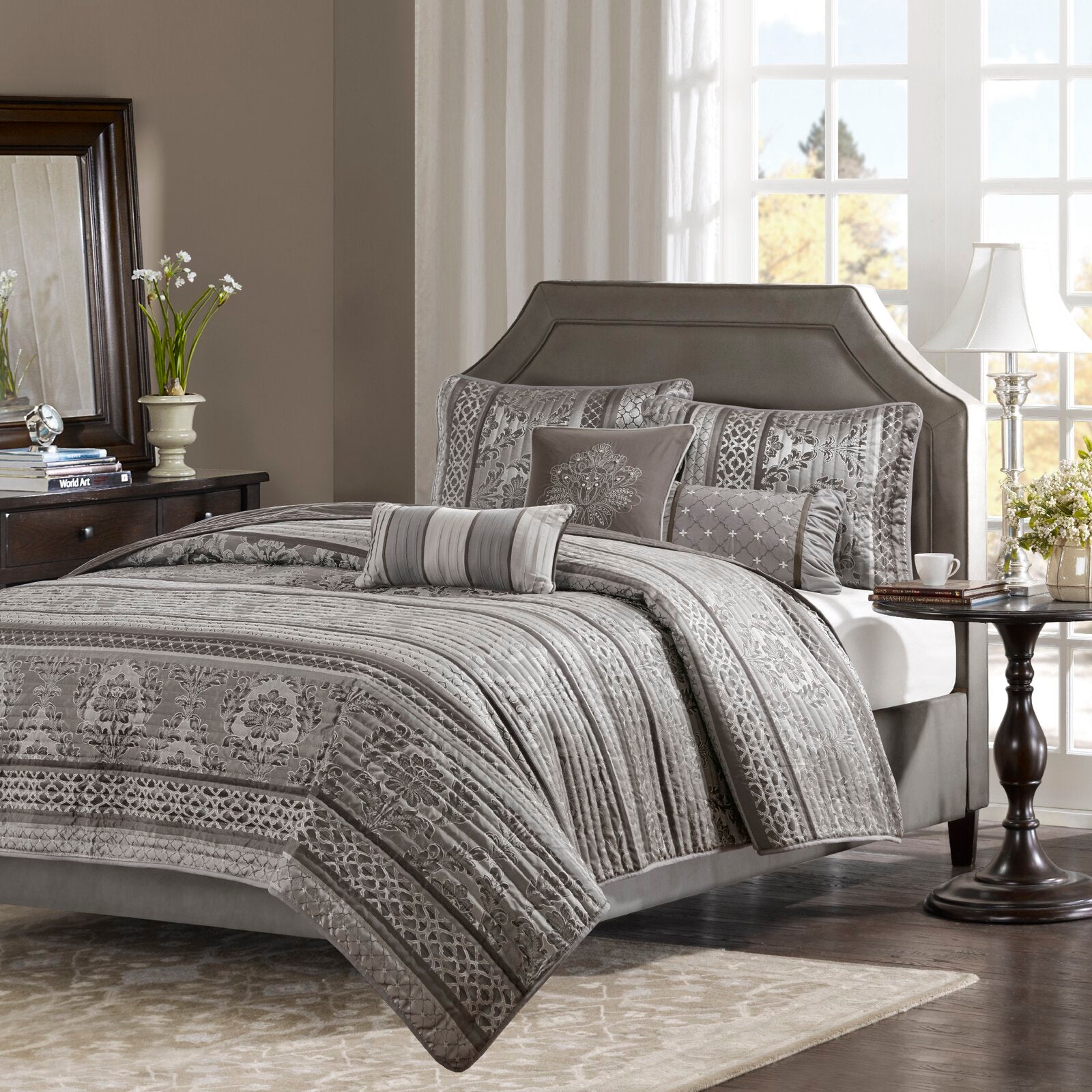Bartle Floral 7 Piece Comforter Set SC306