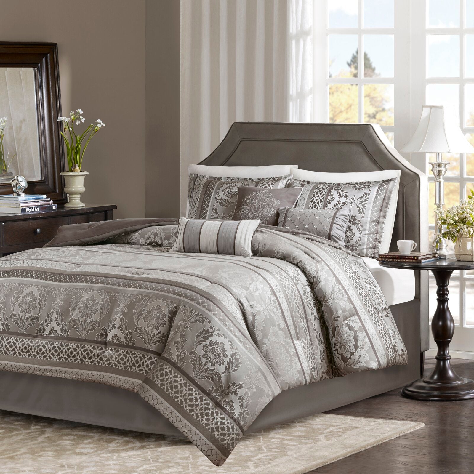 Bartle Floral 7 Piece Comforter Set SC306