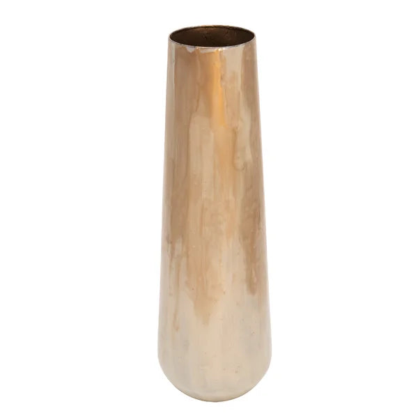 Bartolomeus Beige 24'' Metal Floor Vase