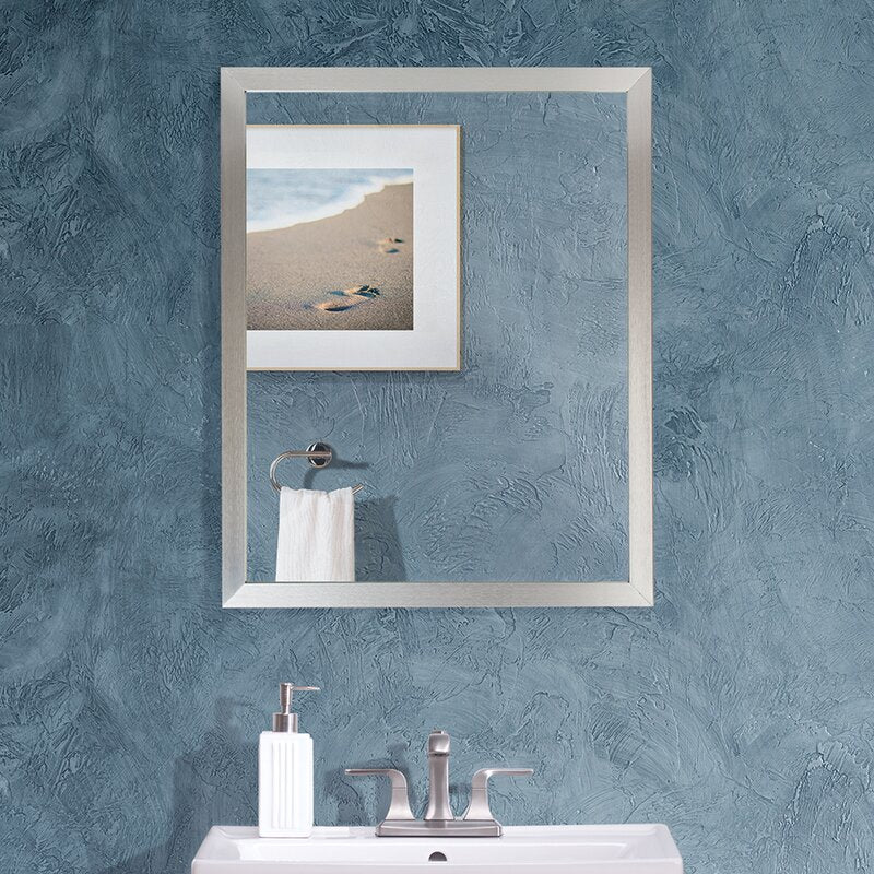 30" x 24" Brushed Nickel Bartonsville Beveled Accent Mirror VB400