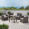 Bartz 4 Piece Sofa Seating Group with Cushions  7389