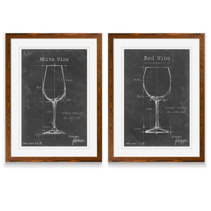 20" H x 16" W x 1.25" D Barware Blueprint III by Antonyus Bunjamin (Abe) - 2 Piece Picture Frame Painting
