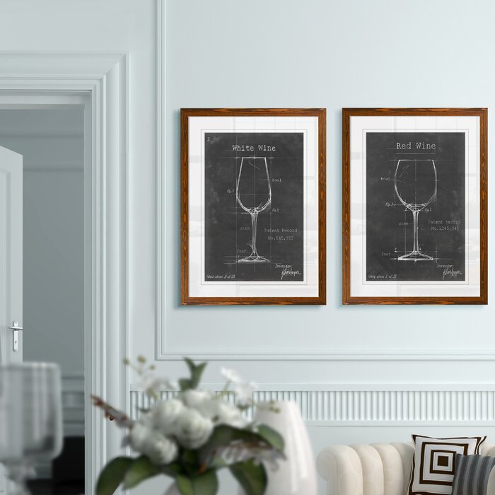 20" H x 16" W x 1.25" D Barware Blueprint III by Antonyus Bunjamin (Abe) - 2 Piece Picture Frame Painting