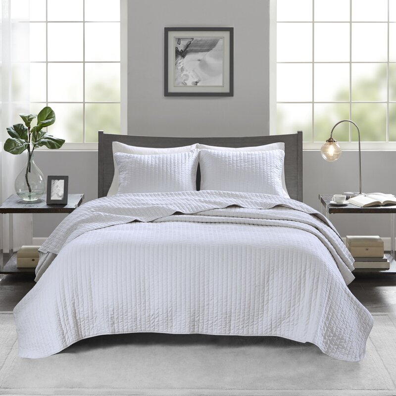 Barwick Microfiber Coverlet / Bedspread Set (3 piece set ) KB2373-A6-B3-P1