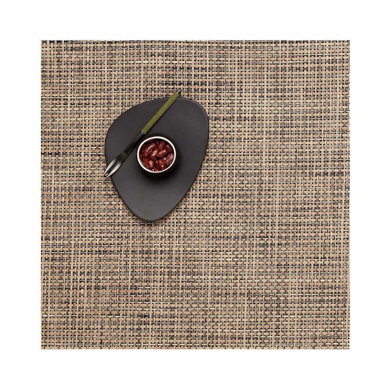 13" W x 14" L Bark Basketweave 14" Vinyl Placemat HAS123