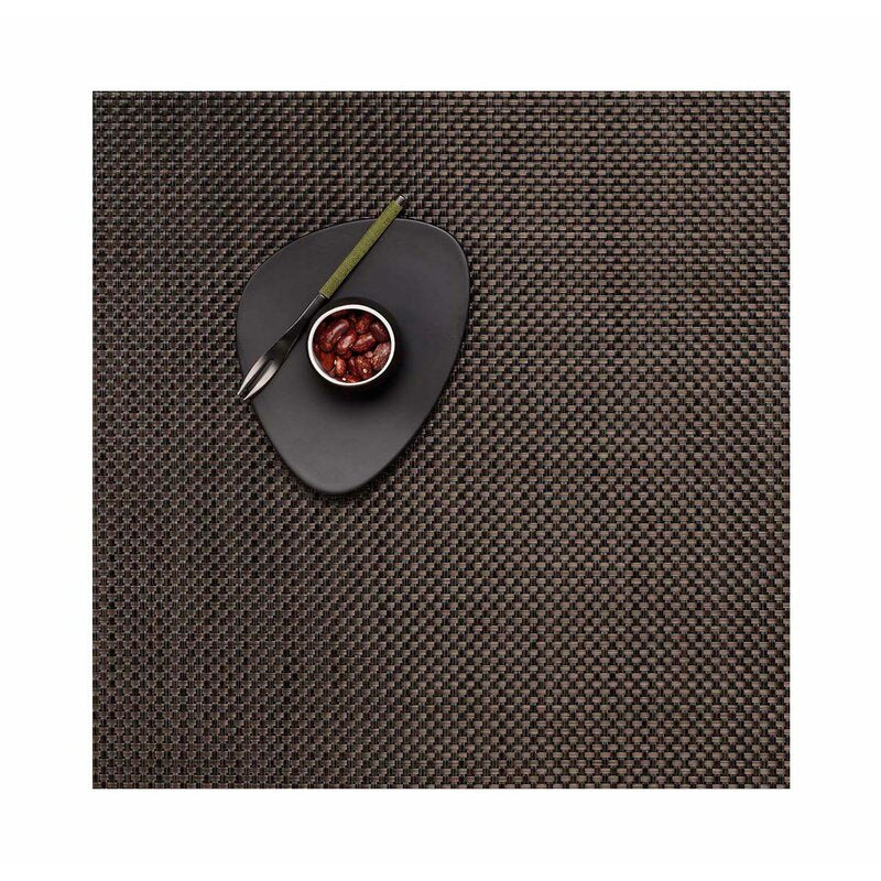 13" W x 14" L Bark Basketweave 14" Vinyl Placemat HAS123