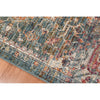 Basso Oriental Area Rug in Teal/Rust, Rectangle 7'3