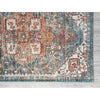 Basso Oriental Area Rug in Teal/Rust, Rectangle 7'3