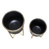 Bates 2-Piece Iron Pot Planter Set