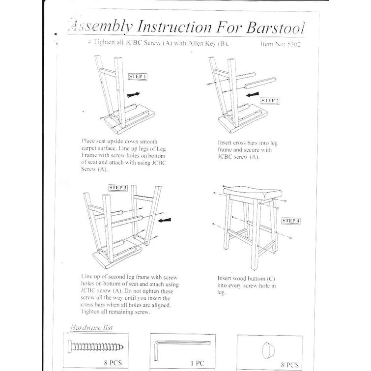 Bates Bar & Counter Stool (Set of 2) MG311