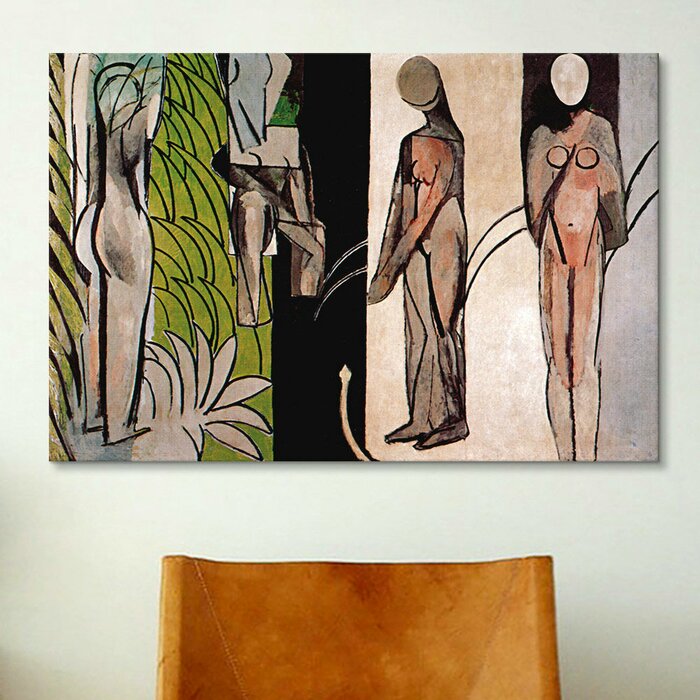 'Bathers by a River' by Henri Mattise on Wrapped Canvas - 40" x 26" (#710)
