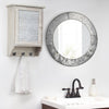Baumgartner Galvanized Round Metal Wall Mirror #8210T