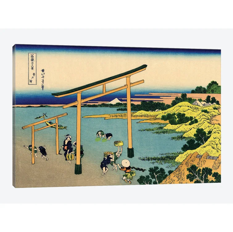 18" H x 26" W x 1.5" D Bay Of Noboto, C.1830 by Katsushika Hokusai - Gallery-Wrapped Canvas Giclée on Canvas