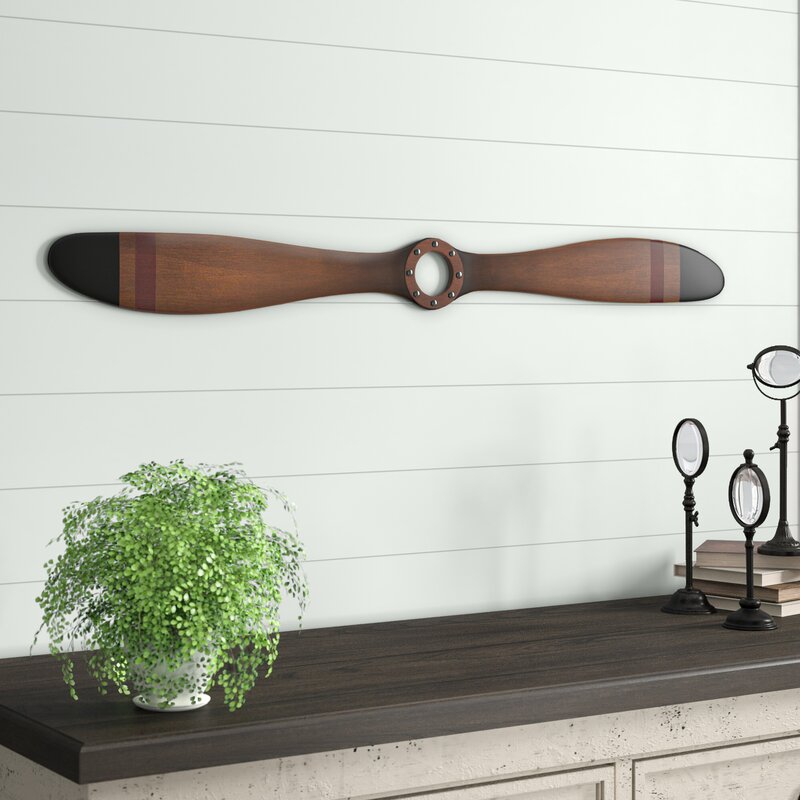 Baynard Decorative Wood Airplane Propeller Model Wall Decor, 5' x 48'