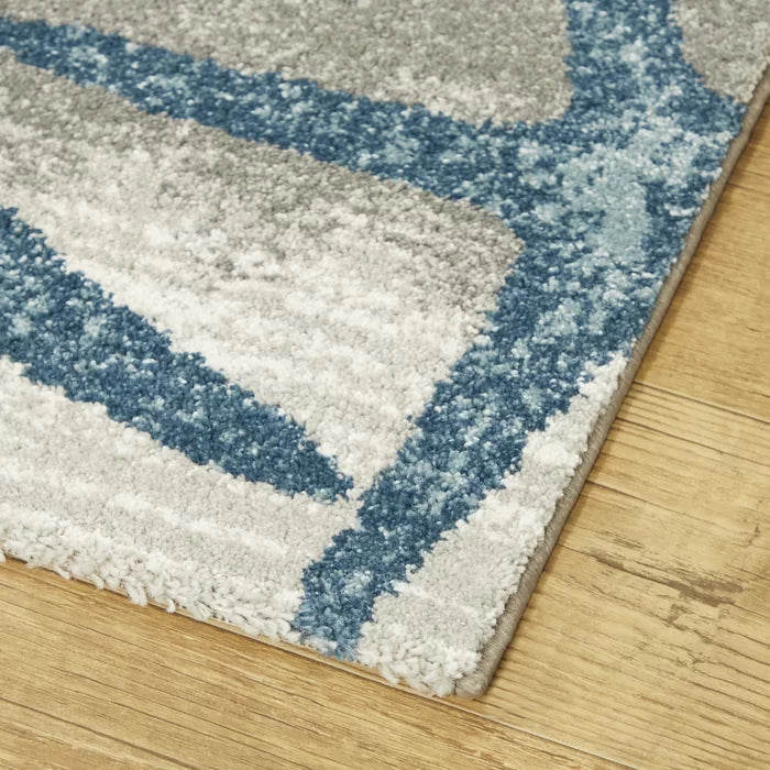Bayshore Area Rug in Blue/Gray, Runner 2'7" x 7'