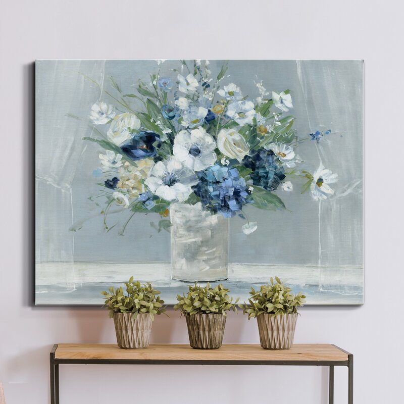 16" H x 20" W x 1.5" D Be Happy Blue by J Paul - Wrapped Canvas Painting HAB295